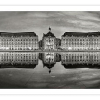 Photographie La Place de la Bourse, Bordeaux, noir et blanc