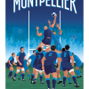 Affiche de rugby, Montpellier, la touche