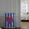 Affiche de Paris stripes, coeur