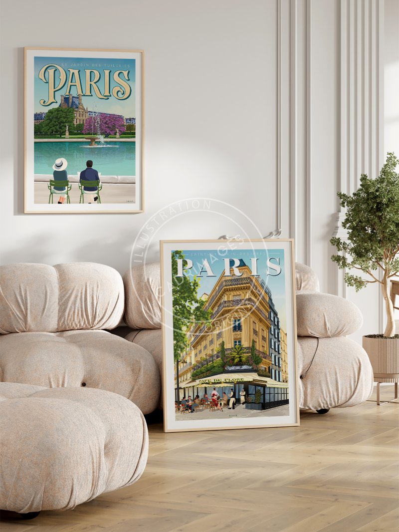 Affiche de Paris, le Jardin des Tuileries